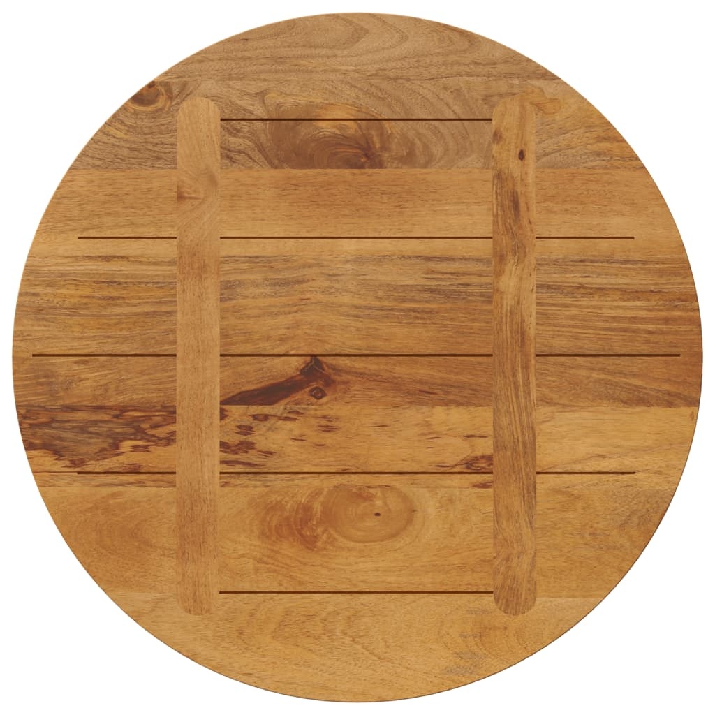 vidaXL Tafelblad rond Ø 80x2,5 cm massief ruw mangohout