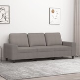 vidaXL Driezitsbank 180 cm stof taupe