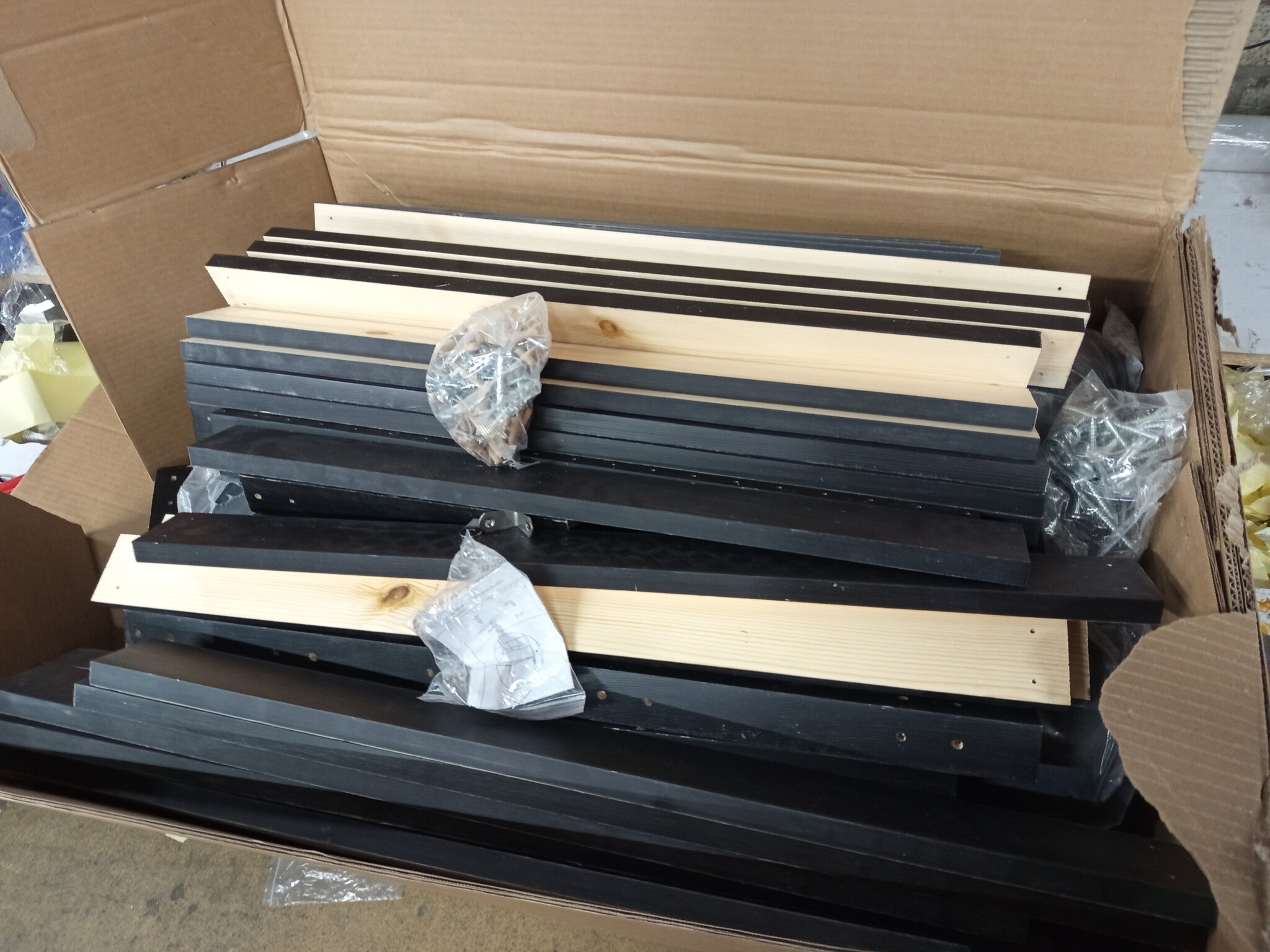 vidaXL Loungeset Grenenhout Zwart - 70% Korting