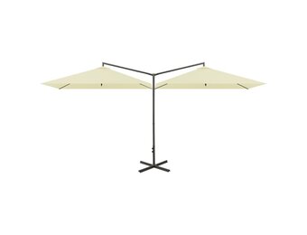 vidaXL Dubbele Parasol Zandkleurig - 51% Korting!