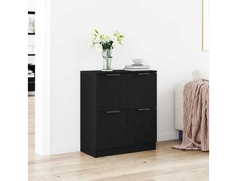 vidaXL Dressoir Zwart - 40% Korting! | Bewerkt Hout 60x30x70cm