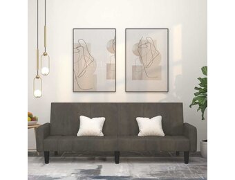 VidaXL Slaapbank 2-zits Fluweel Donkergrijs - 40% Korting