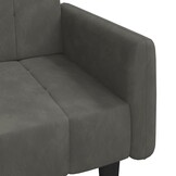 VidaXL Slaapbank 2-zits Fluweel Donkergrijs - 40% Korting