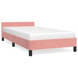 vidaXL Roze Fluweel Bedframe (90x190cm) - Nu 40% Korting!