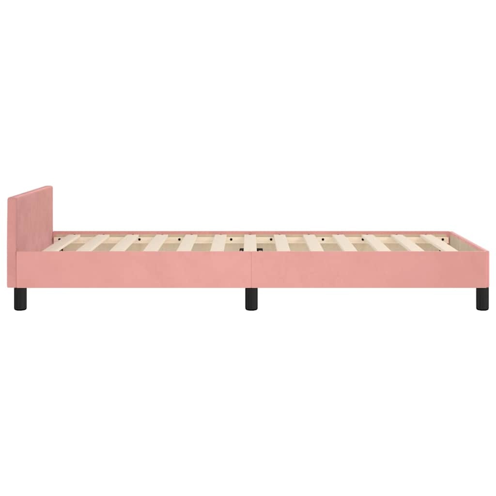vidaXL Roze Fluweel Bedframe (90x190cm) - Nu 40% Korting!