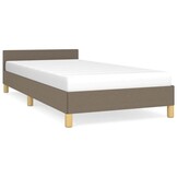 vidaXL Taupe Bedframe met Hoofdeinde - 80x200 cm - 40% Korting!