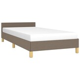 vidaXL Taupe Bedframe met Hoofdeinde - 80x200 cm - 40% Korting!