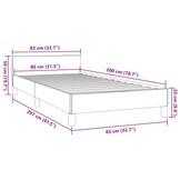 vidaXL Taupe Bedframe met Hoofdeinde - 80x200 cm - 40% Korting!