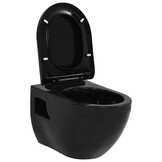 vidaXL Wandtoilet Keramiek Zwart - Nu 55% Korting!