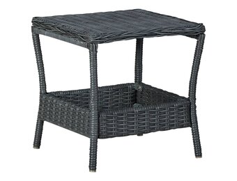 vidaXL Tuintafel Poly Rattan Donkergrijs - 61% Korting!