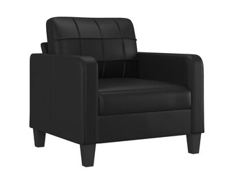 vidaXL Fauteuil Kunstleer Zwart - 40% Korting!