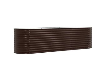 vidaXL Verhoogde Plantenbak Staal Bruin - 55% Korting