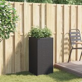 vidaXL Plantenbak Poly Rattan Zwart 40x40x80 cm - 64% Korting!