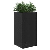 vidaXL Plantenbak Poly Rattan Zwart 40x40x80 cm - 64% Korting!