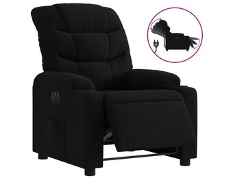 vidaXL Elektrische Fauteuil - Zwart Stoffen, Verstelbaar (40% Korting!)