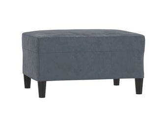 vidaXL Voetenbank 70x55x41 cm | Donkergrijs Fluweel | 61% Korting
