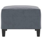 vidaXL Voetenbank 70x55x41 cm | Donkergrijs Fluweel | 61% Korting