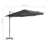 vidaXL Zweefparasol 300cm Antraciet - Nu 56% Korting!