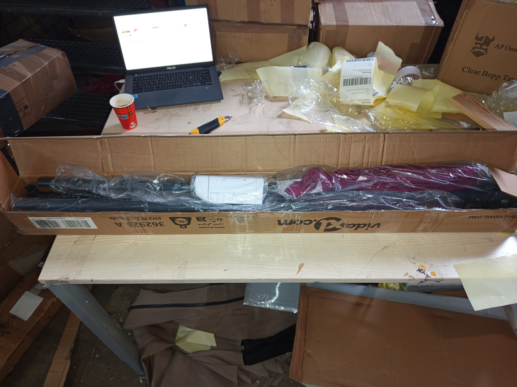 vidaXL Parasol Aluminium Paal - Bordeauxrood (64% korting)