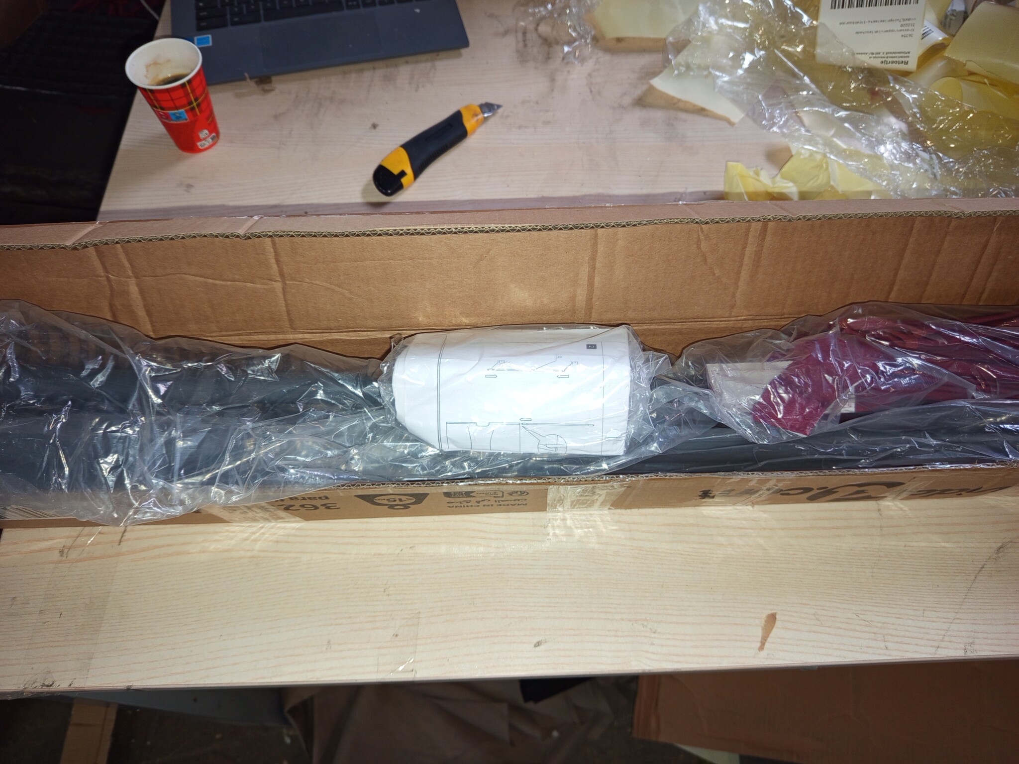 vidaXL Parasol Aluminium Paal - Bordeauxrood (64% korting)