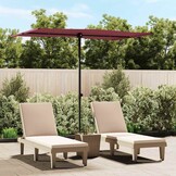 vidaXL Parasol Aluminium Paal - Bordeauxrood (64% korting)