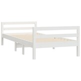 vidaXL Bedframe Grenenhout Wit 90x200 cm | 55% Korting