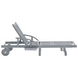 vidaXL Ligbed Massief Acaciahout Grijs - 55% Korting!