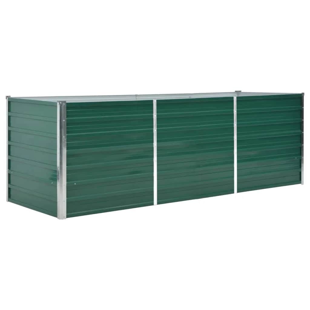 Verhoogde plantenbak vidaXL 240x80x77 cm groen - 62% KORTING!