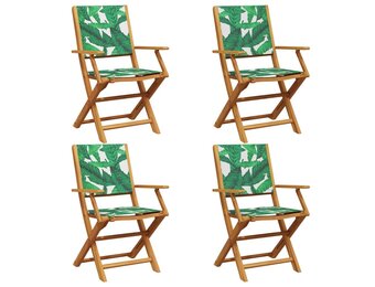 vidaXL Tuinstoelen 4x Inkl. Groen - Massief Hout & Stof (40% Korting)