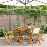 vidaXL Tuinstoelen 4x Inkl. Groen - Massief Hout & Stof (40% Korting)