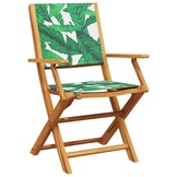 vidaXL Tuinstoelen 4x Inkl. Groen - Massief Hout & Stof (40% Korting)