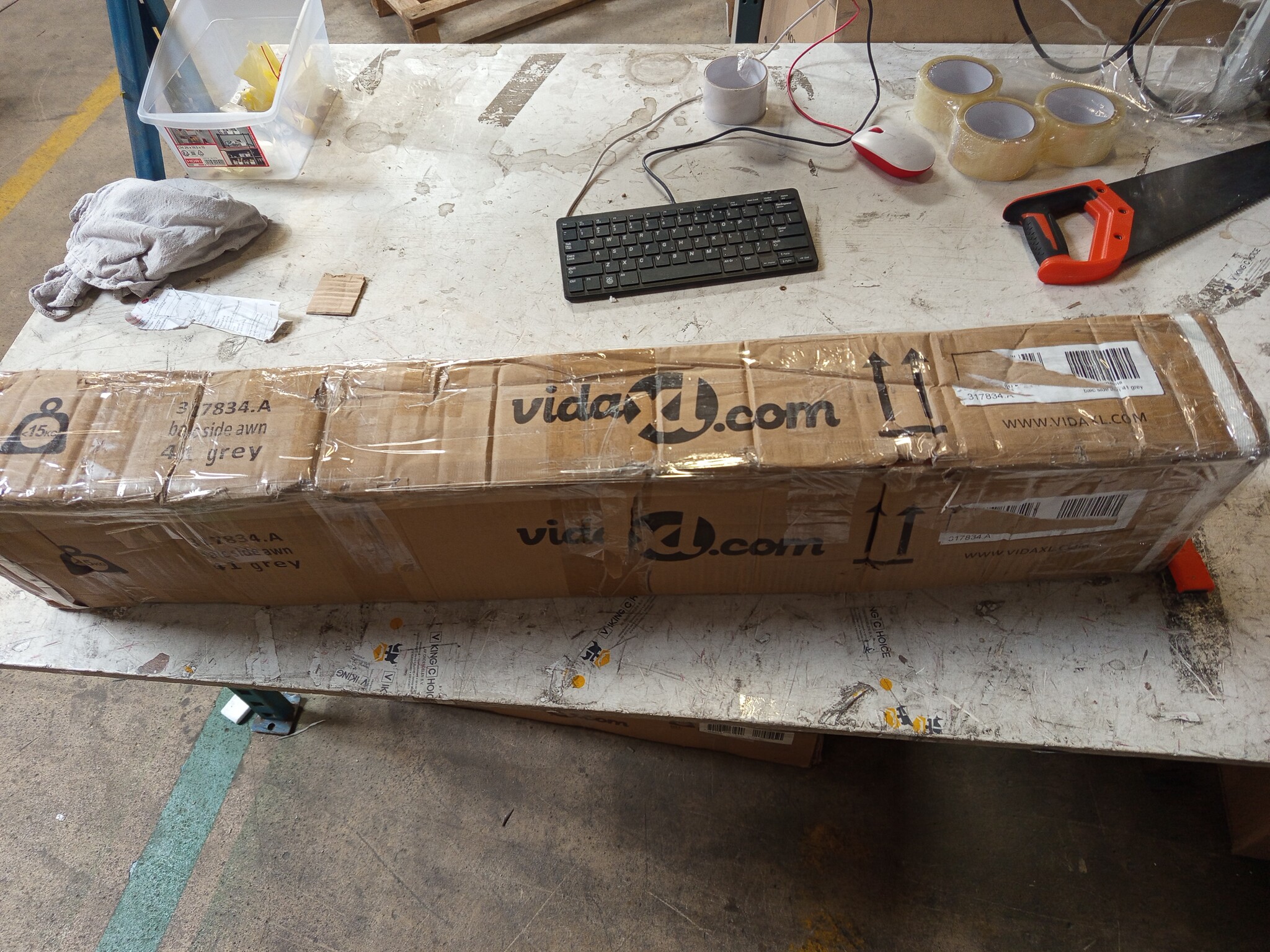 vidaXL Uittrekbaar Tuinscherm 140x300cm Grijs - 76% Korting