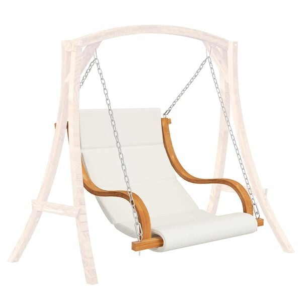 VidaXL Schommelstoel Gebogen Hout & Kussen - 64% Korting!