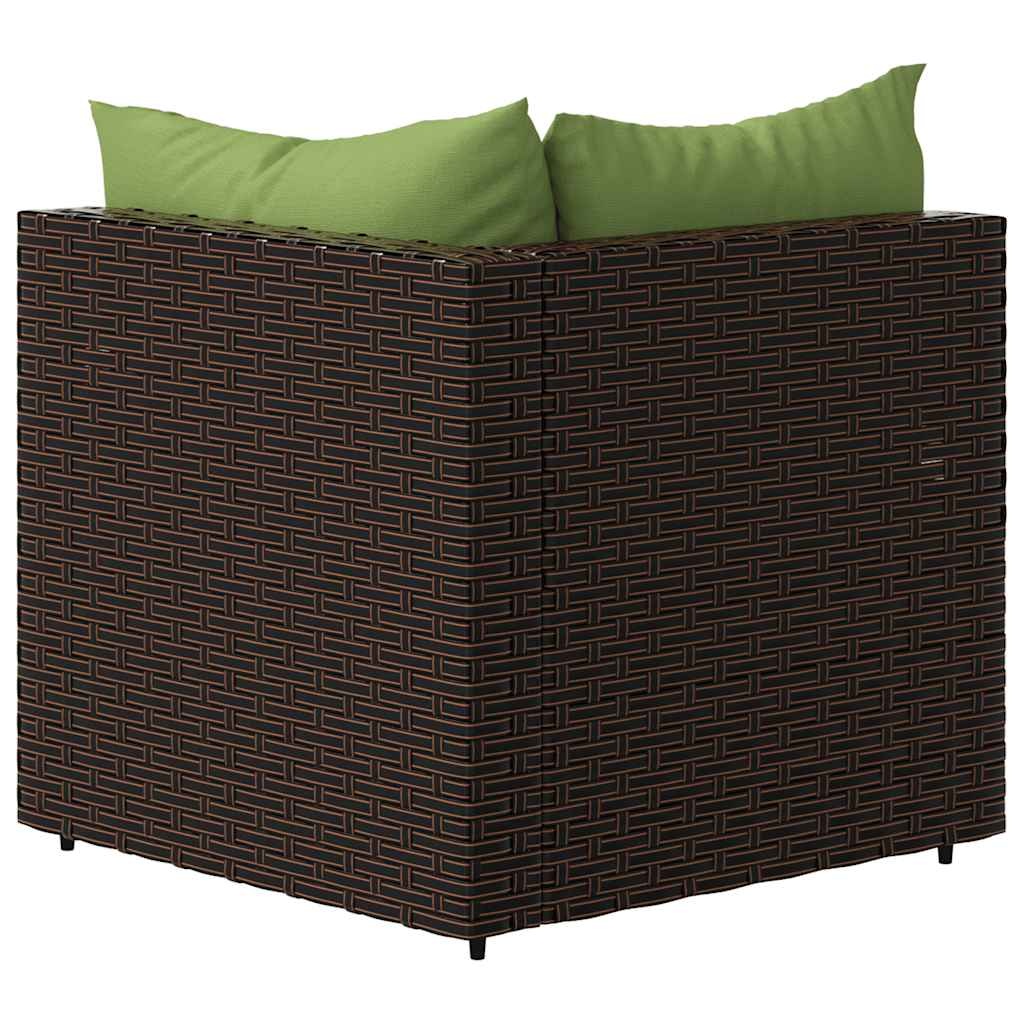 vidaXL Tuinhoekbanken 2 st. Poly Rattan Bruin (82% korting!)
