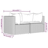 vidaXL Tuinhoekbanken 2 st. Poly Rattan Bruin (82% korting!)