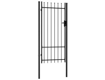 vidaXL Poort met puntige bovenkant - Staal Zwart - 40% Korting!