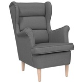 vidaXL Fauteuil Stof Donkergrijs - 40% Korting!