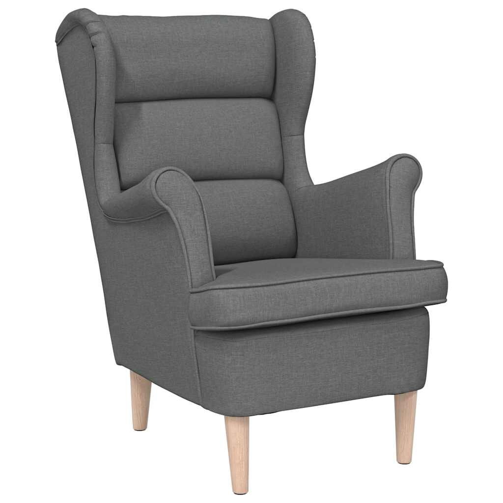 vidaXL Fauteuil Stof Donkergrijs - 40% Korting!