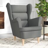 vidaXL Fauteuil Stof Donkergrijs - 40% Korting!