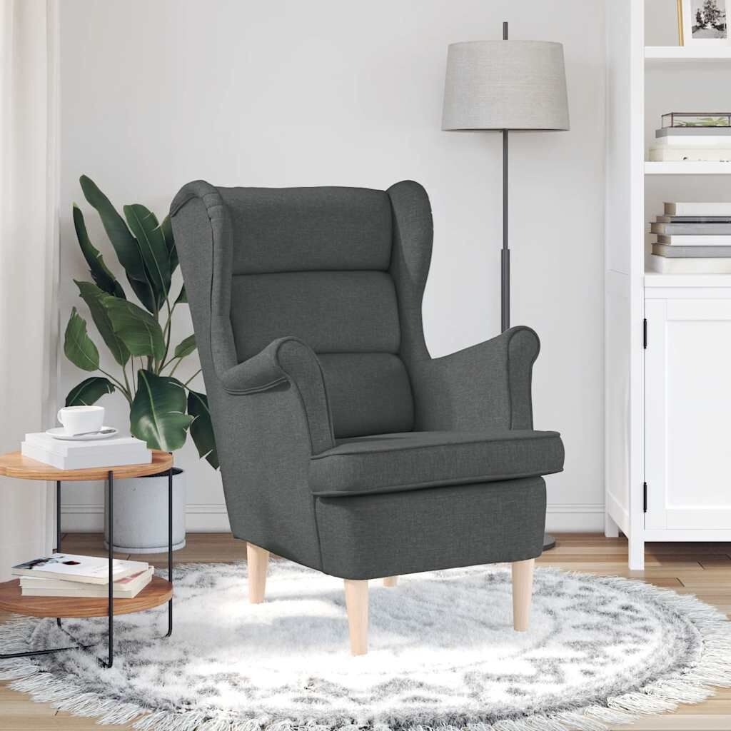 vidaXL Fauteuil Stof Donkergrijs - 40% Korting!