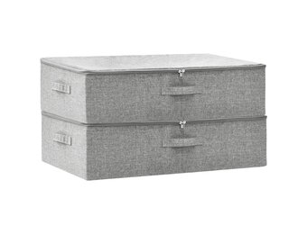 vidaXL Opbergboxen Grijs (2 st) - 40% Korting