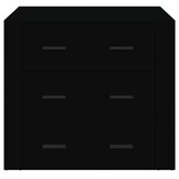 vidaXL Dressoir 80x33x70 cm - 55% Korting - Bewerkt Hout Zwart