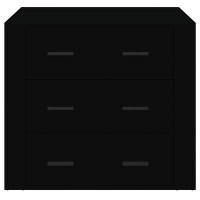 vidaXL Dressoir 80x33x70 cm - 55% Korting - Bewerkt Hout Zwart