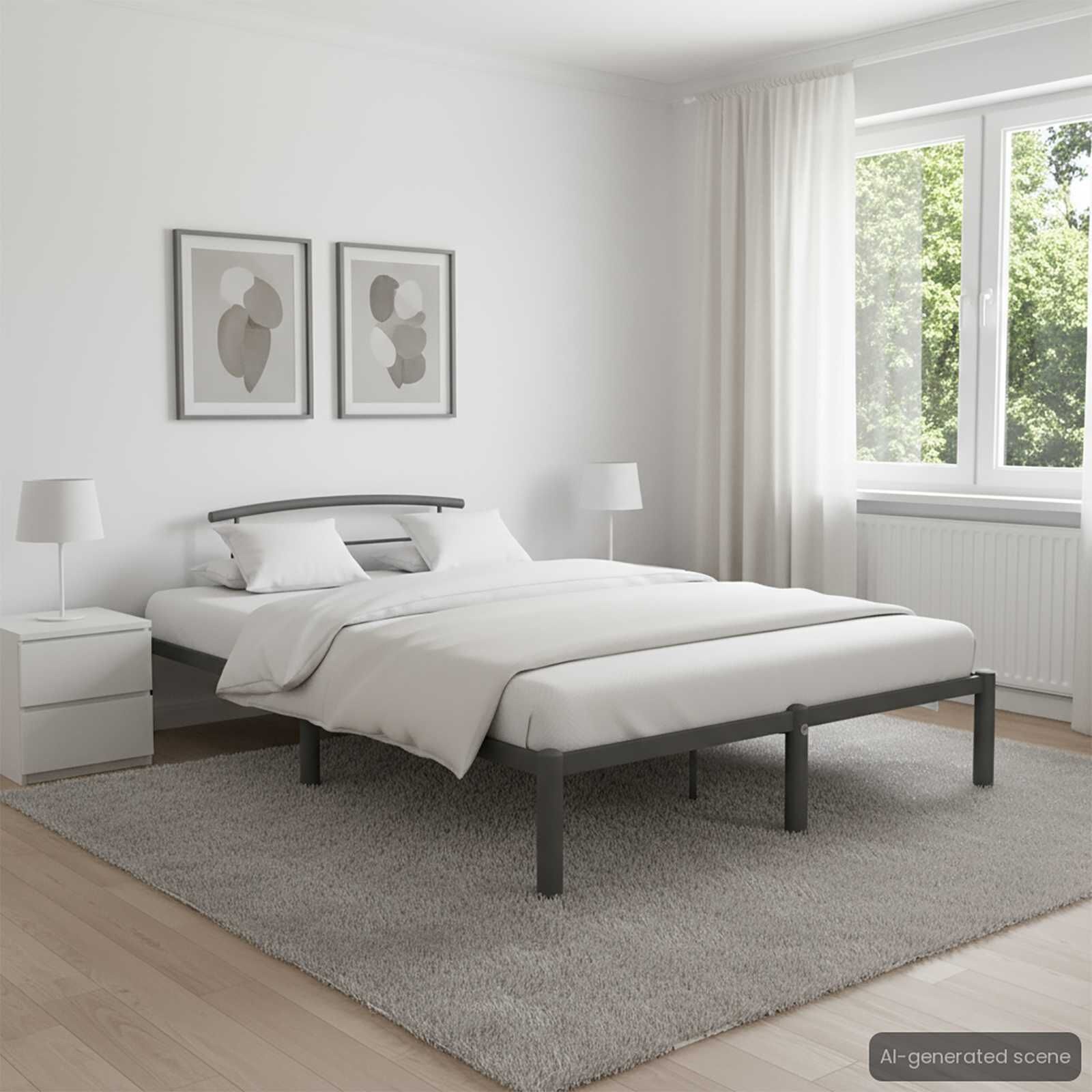 vidaXL Bedframe Metaal Grijs 120x200 cm - 40% Korting