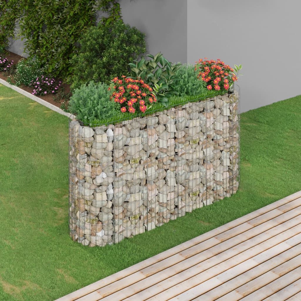vidaXL Gabion plantenbak 190x50x100 cm - Gegalvaniseerd IJzer (61% korting)