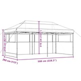 vidaXL Pop-up Partytent - Taupe (40% Korting)