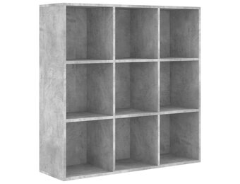 vidaXL Boekenkast Betongrijs - 40% Korting - 9 Vaks