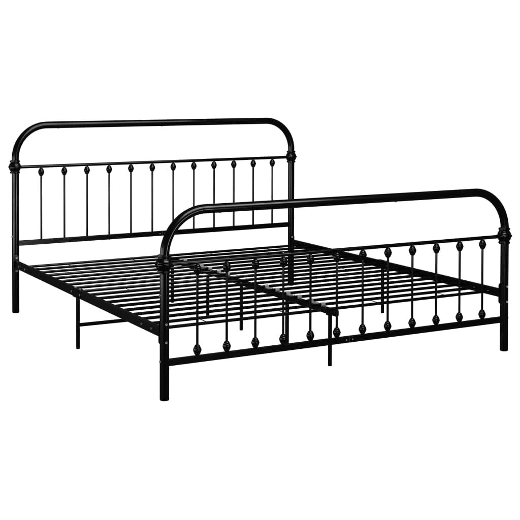 vidaXL Bedframe Metaal Zwart 180x200 cm | -55%