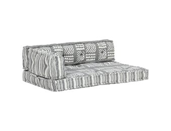 vidaXL Bankkussen Pallet Stof Patchwork Grijs - 65% Korting!