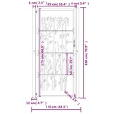 vidaXL Poort met Bamboe-ontwerp - 105x180cm Staal - 40% Korting!